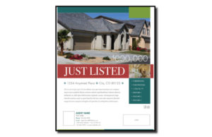 real estate flyer-single sided Blue/green