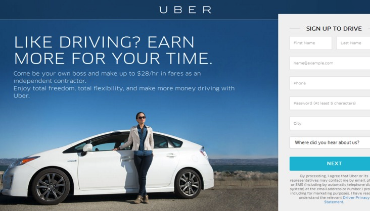 Landing page example
