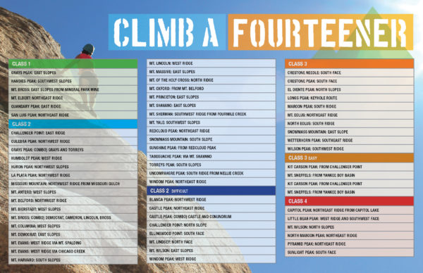 Climb a 14er Front